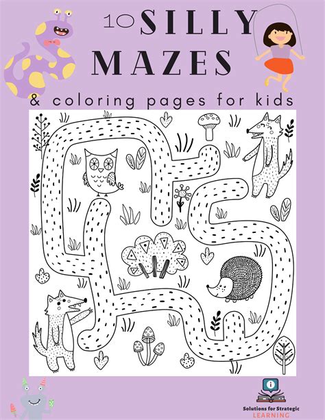 10 Silly Mazes And Coloring Pages For Kids Coloring Pages For Kids