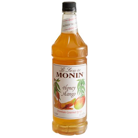 Monin 1 Liter Premium Honey Mango Flavoring Syrup