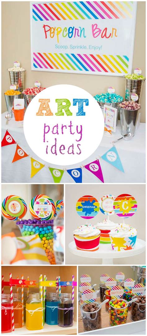 Youve Got To See This Colorful Rainbow Art Party So Fun See More