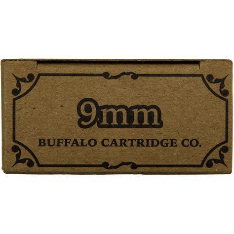 Ammomart 9mm Luger Buffalo Cartridge 124gr Rn Rm 50 Rounds