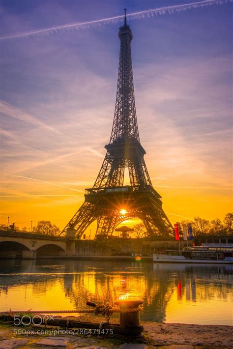 Sunrise On The Eiffel Tower At Paris By Fredericmonin24