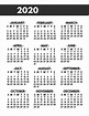 2020 Printable One Page Year at a Glance Calendar - Paper Trail Design