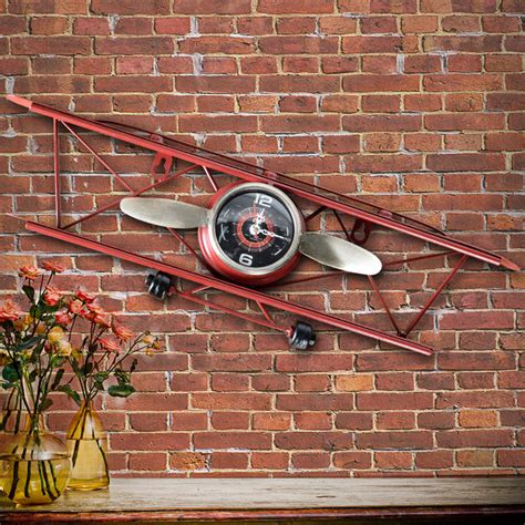 Vintage Wrought Iron Airplane Wall Decor Clock Cjdropshipping