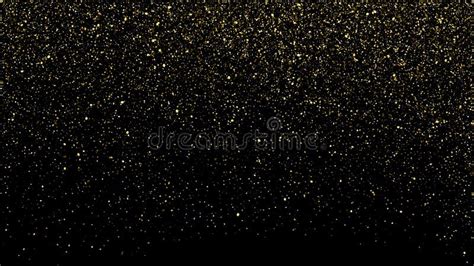 Gold Glitter Texture On Black Background Golden Sparkle Confetti