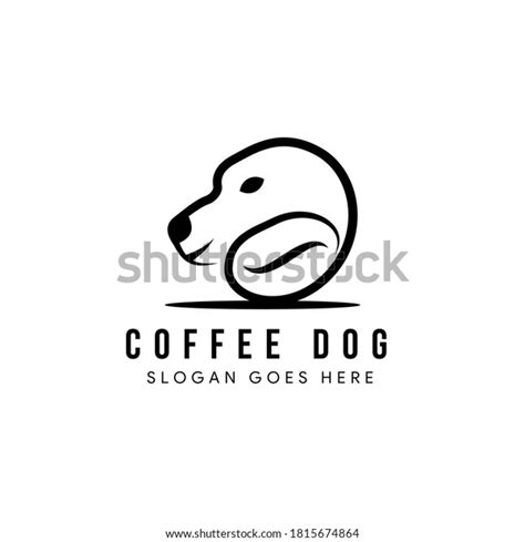 Brown Dog Coffee Logo Design Template Stock Vector Royalty Free