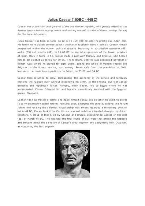 4 Julius Caesar Bio