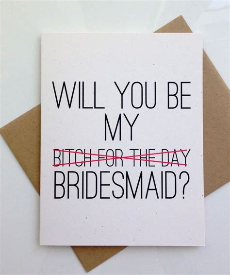 Will You Be My Brides Maid Card Bridesmaid Card Will You Be Etsy Bridesmaid Cards Funny