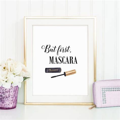 But First Mascara Girl Fashion Poster Makeup Vanity Decor Makeup