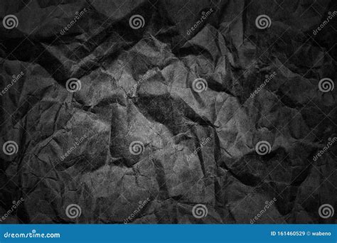 Black Crumpled Wrapping Paper Stock Image Image Of Aged Edge 161460529