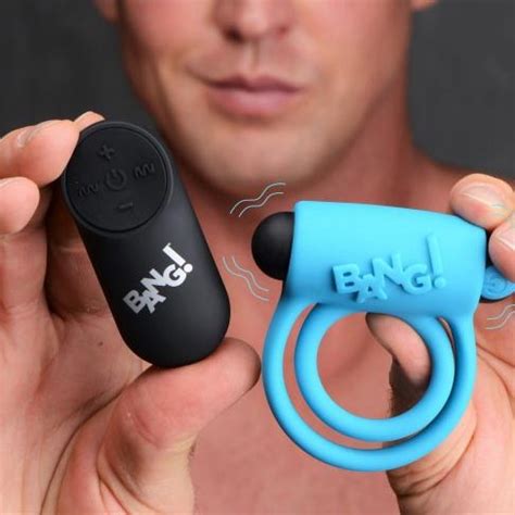 Bang Remote Control X Vibrating Cock Ring And Bullet Blue Sex Toys Adult Novelties