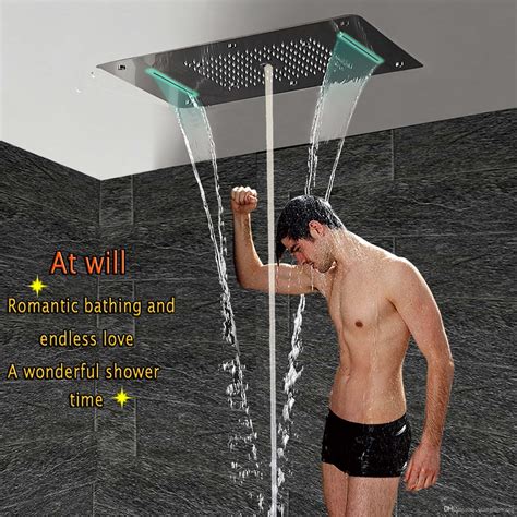 2020 Luxury Concealed Bathroom Led Ceiling Shower Head Accessories