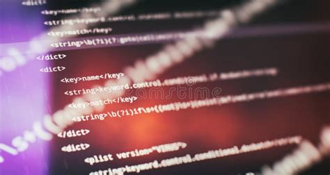 Abstract Computer Script Code Programming Code Screen Of Software