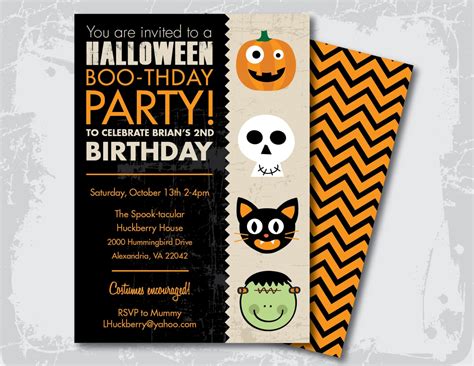 Editable Halloween Birthday Invitation Boo 2nd Second Invite Ph