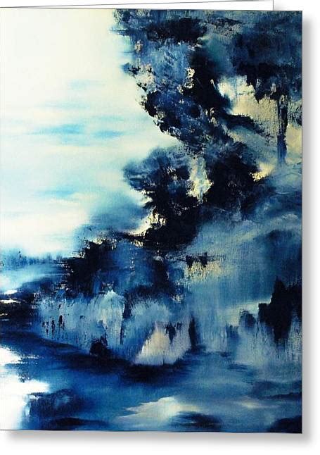 Icy Blue Abstract Painting By Larry Ney Ii