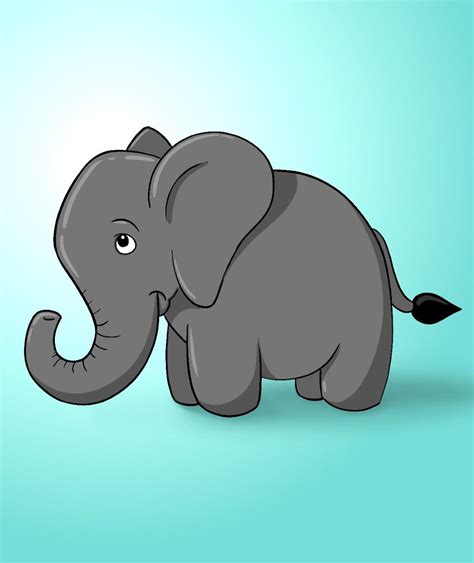 Elephant Drawing Colour Easy Peepsburghcom