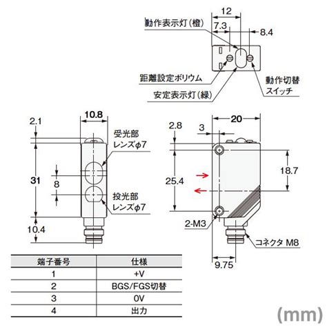 取寄 オムロンomron E3z Ls88 小型アンプ内蔵光電センサー 距離設定形 入遮光時on 切替 コネクタタイプ Pnp