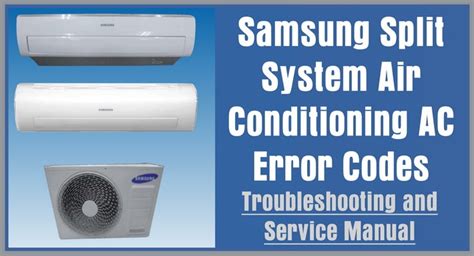 Samsung Split System AC Error Codes Troubleshooting & PDF Manuals