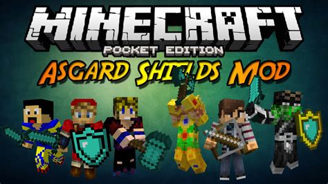 Minecraft Pe 010x Modscript Asgard Shields Mod V60 Español Youtube