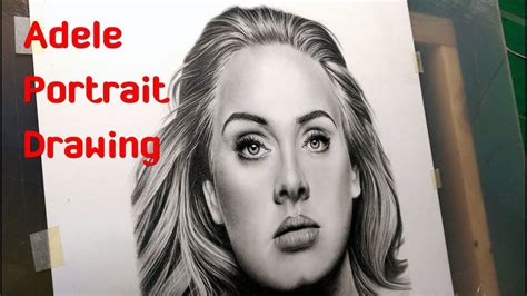 Adele Drawing Portrait Pencils And Graphite Youtube