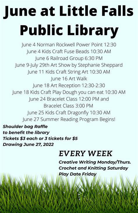 June Events The Little Falls Public Library