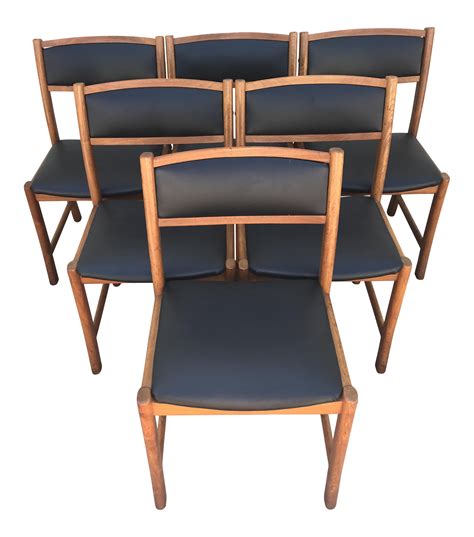Danish Modern Teak Dining Chairs - Set of 6 | Chairish