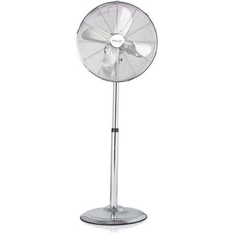 Pifco P40005 Portable 16 Oscillating Pedestal Fan 3 Speed Settings Chrome