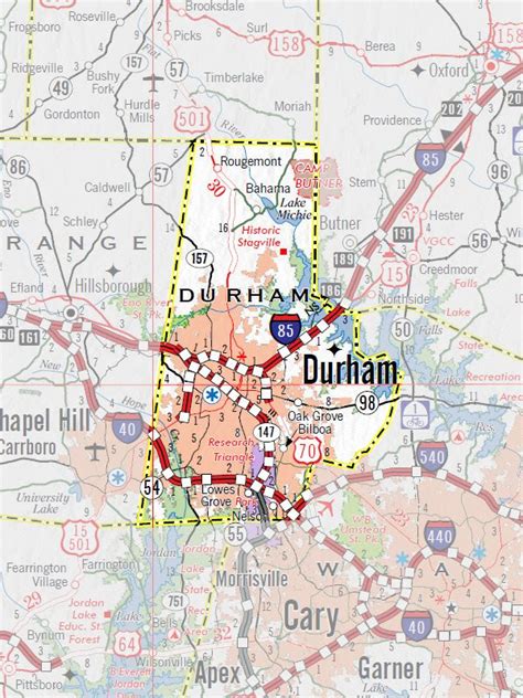 Durham County Map Nc Cities And Towns Map