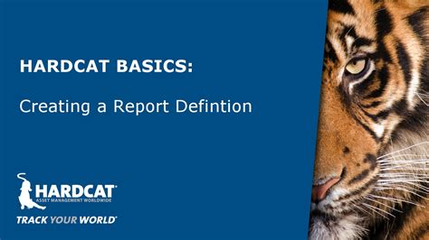Hardcat Basics Creating A Custom Report Definition Youtube