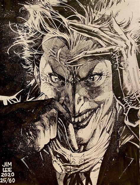 Joker Comic Book Icon Jim Lee Renders Batmans Nemesis