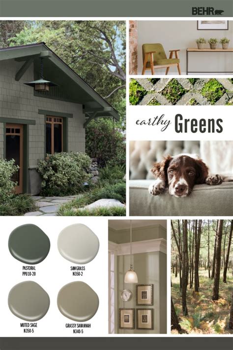 Earthy Greens Color Palette Colorfully Behr