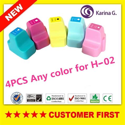 4pcs Any Color Compatible Ink Cartridge For Hp02 Suit For Hp Photosmart
