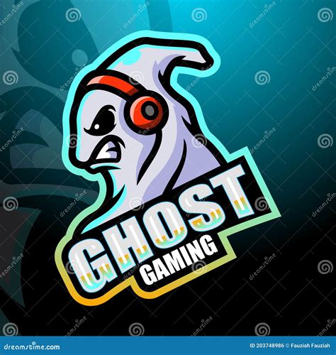 Ghost Gaming Mascot Esport Logo Design Stock Vector Illustration Of
