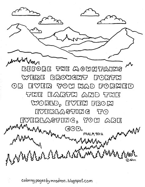 Coloring Pages For Kids By Mr Adron Printable Coloring Page Psalm 90