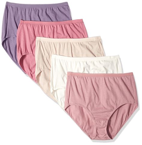 Buy Just My Size Womens Plus 5 Pack Cotton High Brief At