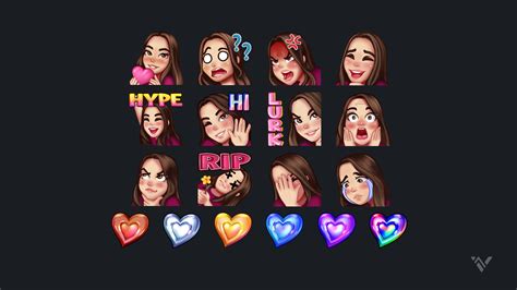 Cute Girl Emotes And Sub Badges