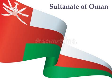 Flag Of Oman Sultanate Of Oman Stock Vector Illustration Of Bright