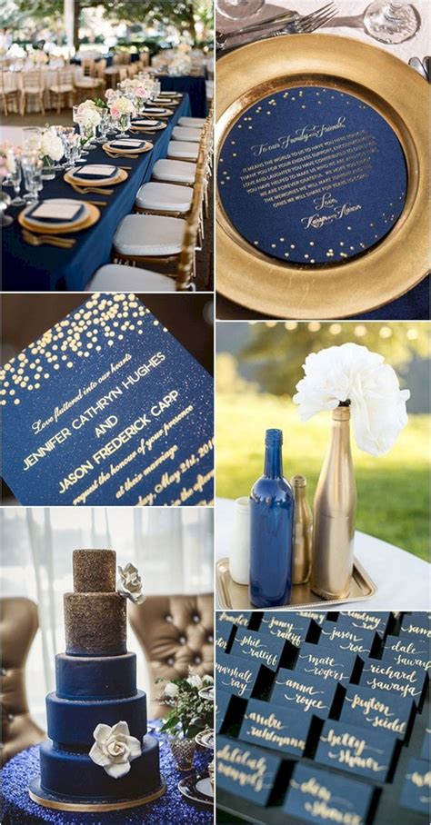 40 Gorgeous Navy Blue Wedding Party Decoration Ideas Decoração De