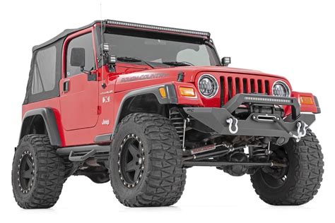 Rough Country 10595 Full Width Front Led Winch Bumper For 87 06 Jeep
