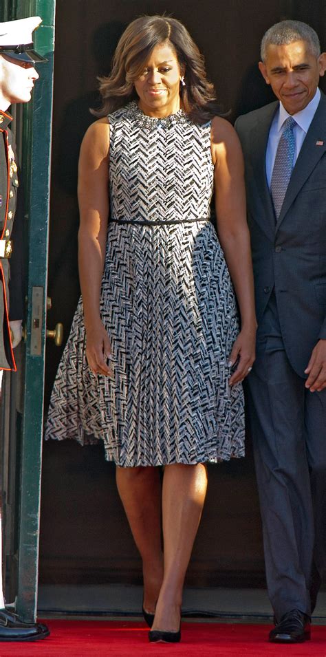 Michelle Obama S Fashion Evolution In Over 100 Looks Michelle Obama Fashion Fashion Chevron