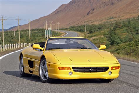 Ferrari F355 Spider Cars Yellow Wallpapers Hd Desktop And
