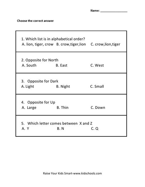 Mathematics quiz for kindergarten and grade 1. Grade 1 - General Knowledge Worksheet 10 | General ...