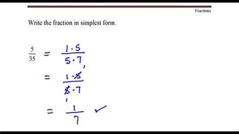 Perhaps the simplest pattern is to allow the human to be the trigger for the automation. Write the fraction in simplest form. 5 divided by 35 ...