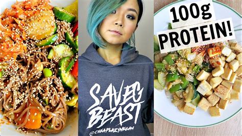 HIGH PROTEIN VEGAN RECIPES (100g protein!) / WHAT I ATE IN A DAY - YouTube
