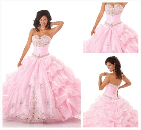 2014 Exquisite Sweetheart Ball Gown Applique Crystal Beads Pick Up Flounce Tires Organza