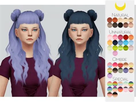 Sims 4 Hairs The Sims Resource Leahlillith`s Melanie Hair Retextured
