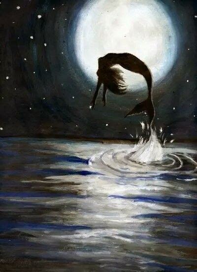 Mermaid At Night Mermaid Art