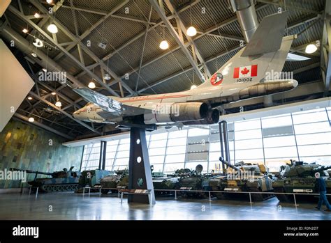 Canada Ontario Ottawa Canadian War Museum Cold War Era Rcaf Voodoo Jet Fighter Stock Photo
