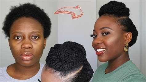 Gone are the days where black women feel that it's necessary to straighten their hair with chemicals or a pressing comb just to deal with it. SIMPLE Protective Style For Short 4C Natural Hair Tutorial ...