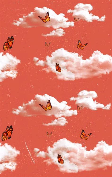 Butterflies Aesthetic Pretty Wallpaper Vsco Butterfly Pink Red