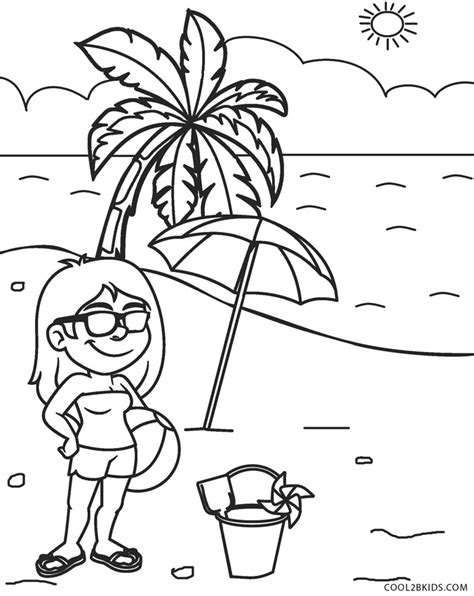 Dibujos de Playa para colorear - Páginas para imprimir gratis